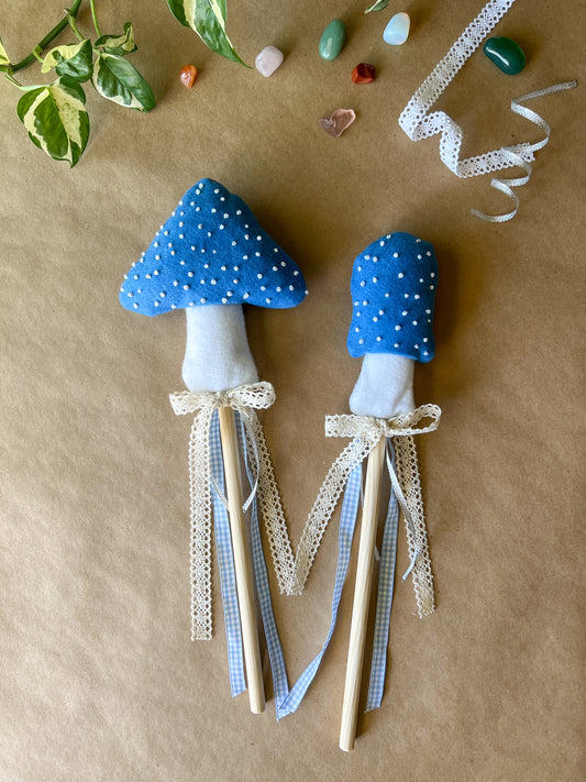 Magical Mushroom Fairy Wand - Blue