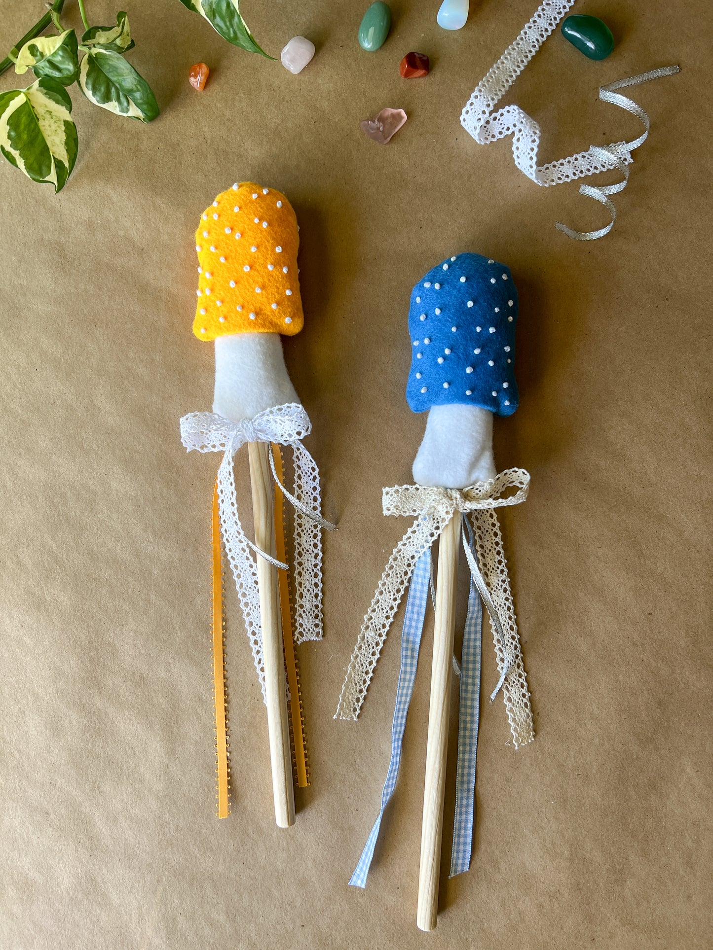 Magical Mushroom Fairy Wand - Yellow