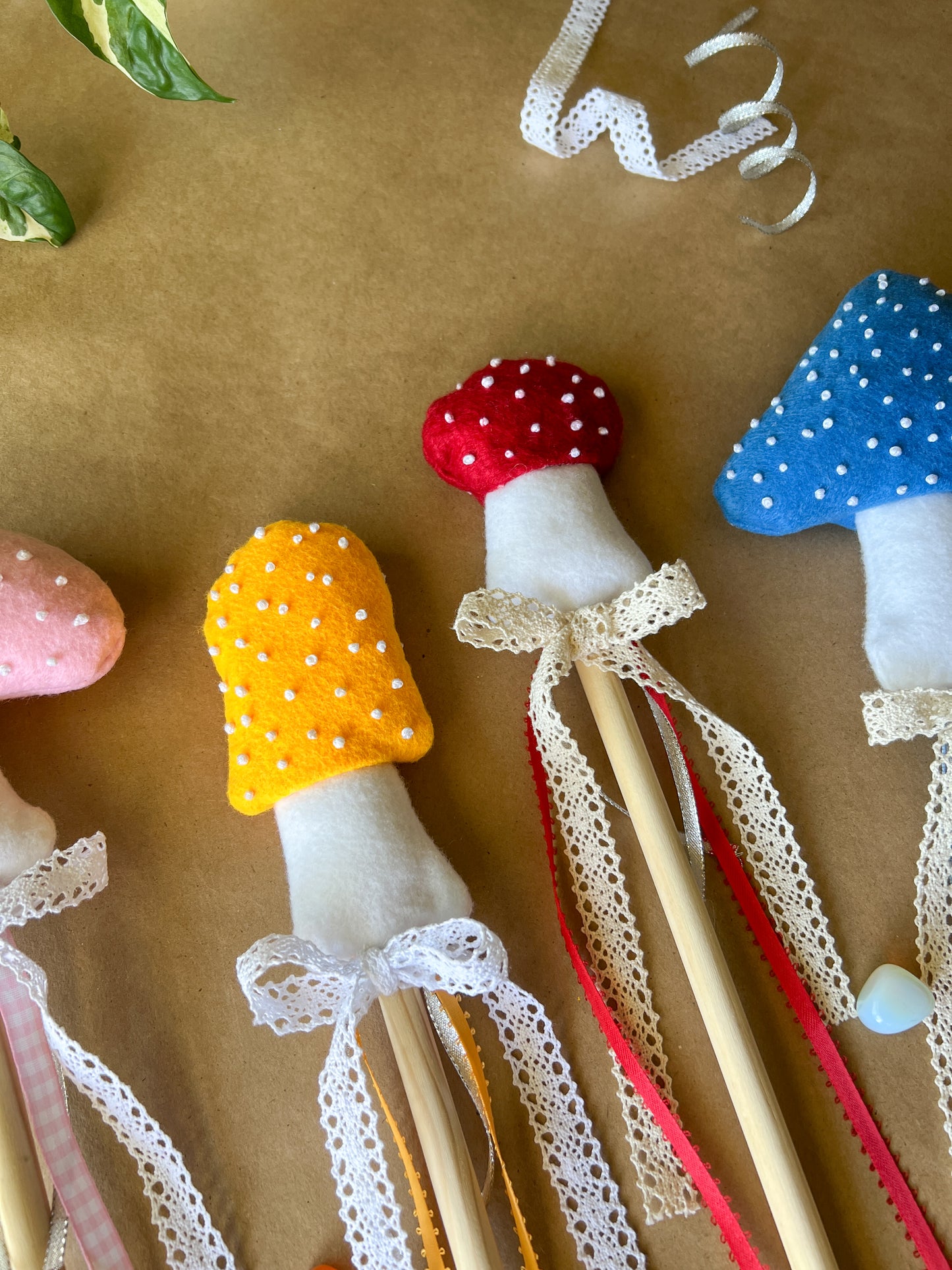 Magical Mushroom Fairy Wand - Yellow