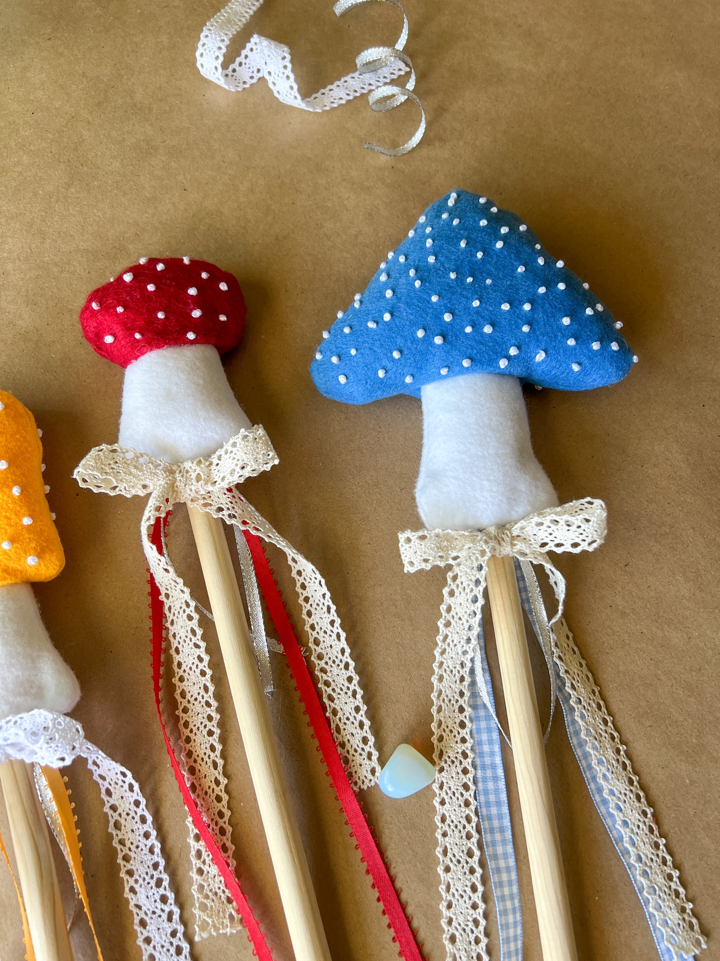 Magical Mushroom Fairy Wand - Blue