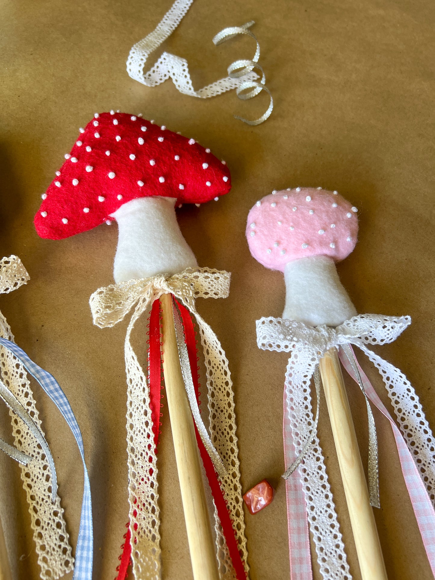 Magical Mushroom Fairy Wand - Pink