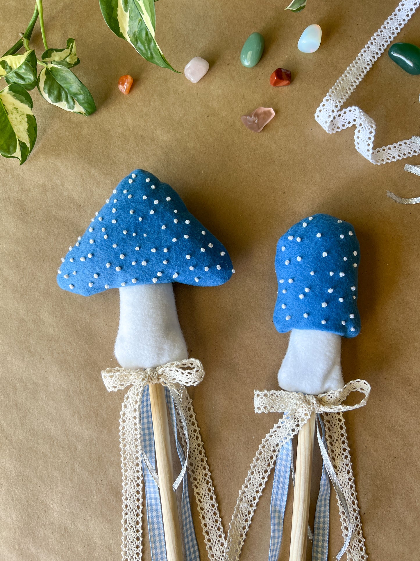 Magical Mushroom Fairy Wand - Blue