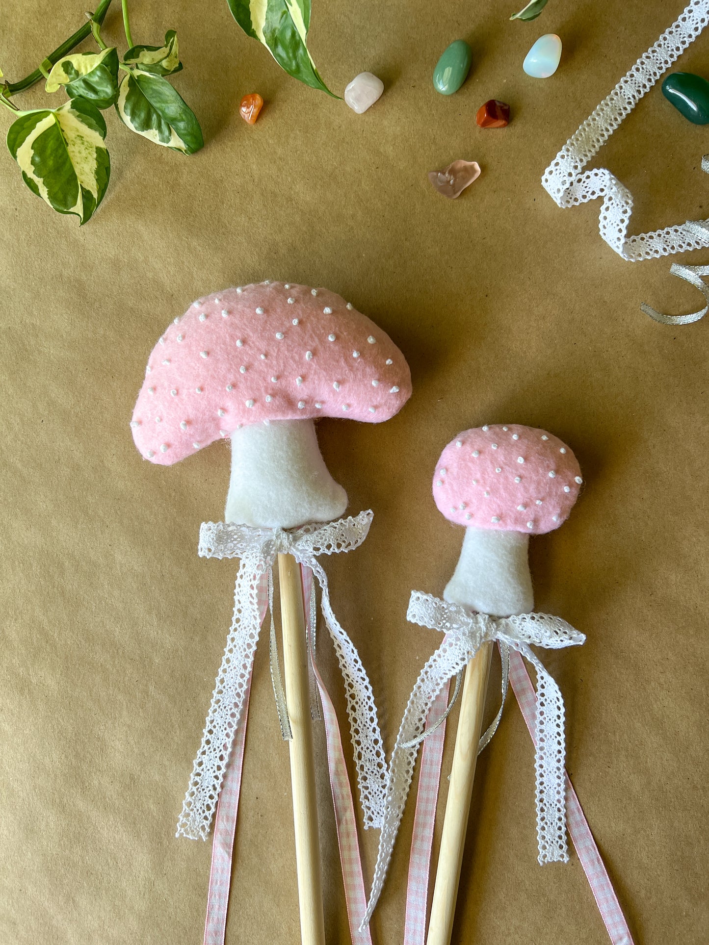 Magical Mushroom Fairy Wand - Pink